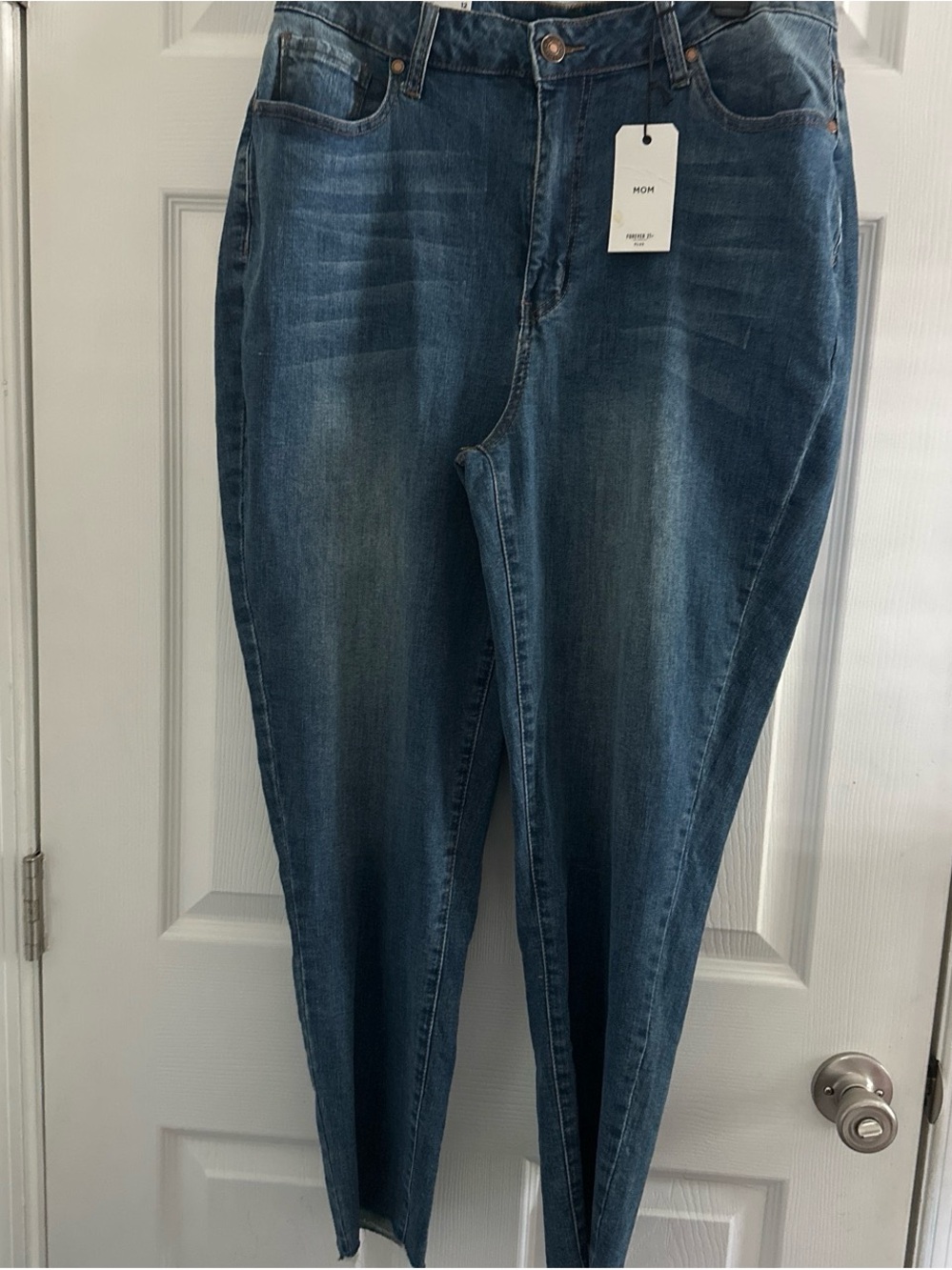 Forever 21 High-Rise Women's capris Jeans - Blue
